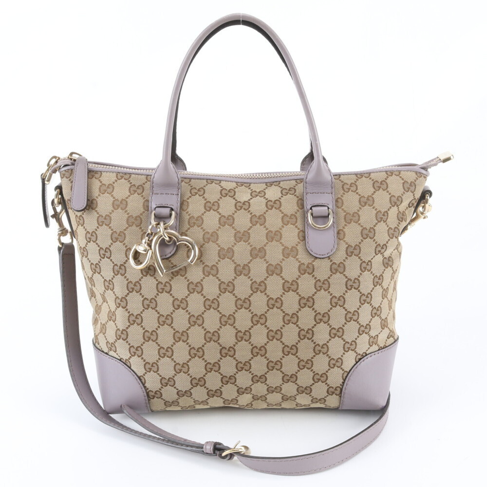 Gucci GG Canvas Heartbit 269957 Leather 2-Way Shoulder Bag, Handbag, Tote Bag...